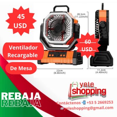 Ventilador Recargable de Mesa