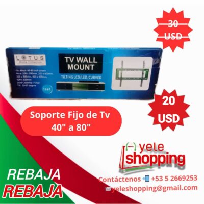 Soporte fijo de TV 40″ a 80″