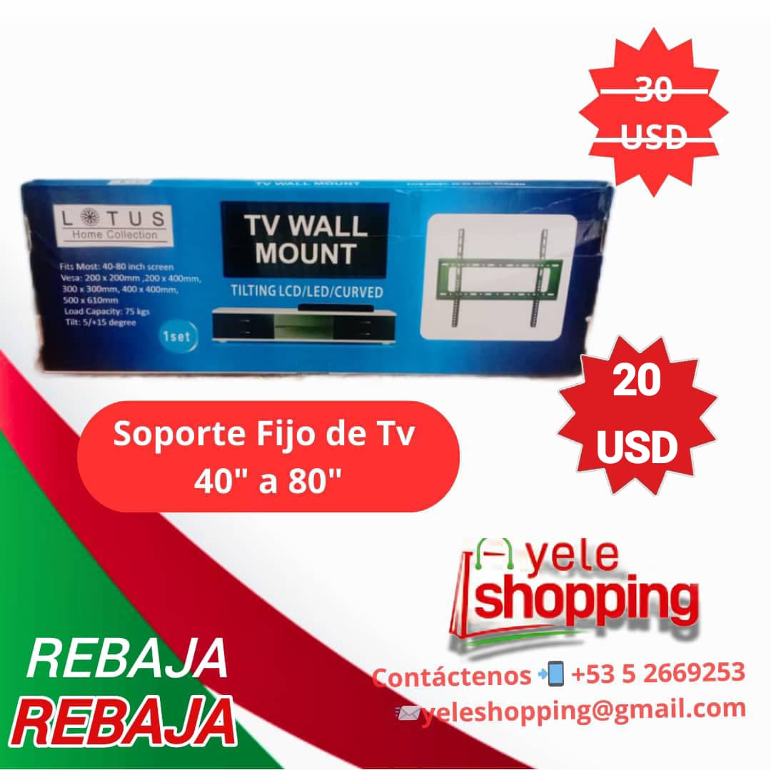 Soporte fijo de TV 40″ a 80″