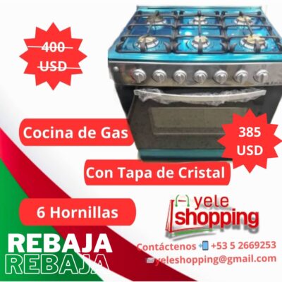 Cocina de Gas 6 Hornillas