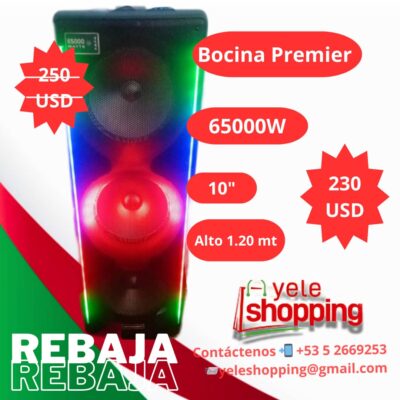 Bocina Portátil Premier 10″