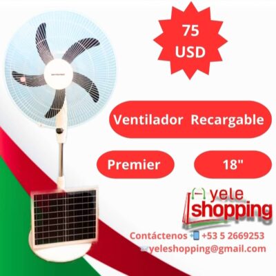 Ventilador Recargable Premier 18″