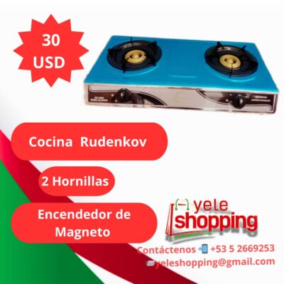 Cocina Rudenkov 2 Hornillas con Encendedor de Magneto