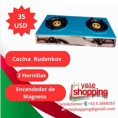 Cocina Rudenkov 2 Hornillas con Encendedor de Magneto
