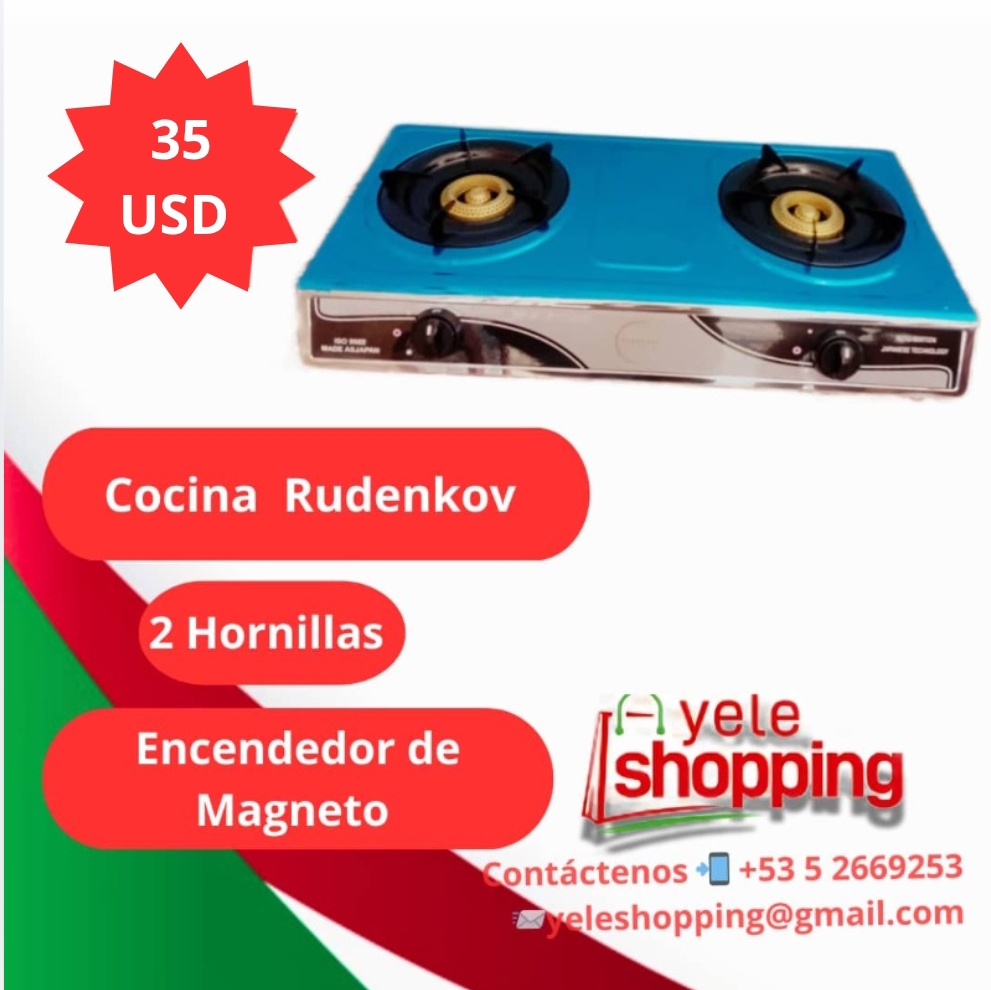 Cocina Rudenkov 2 Hornillas con Encendedor de Magneto