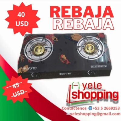 Cocina Lotus de Gas de 2 hornillas