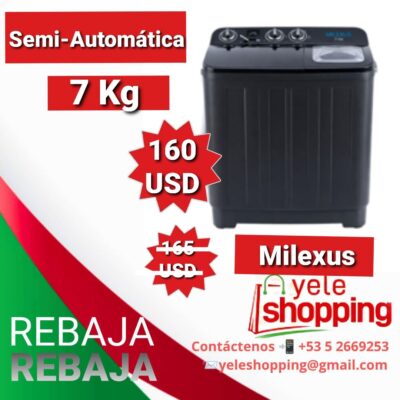 Lavadora Semi-Automática Milexus 7Kg