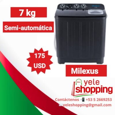 Lavadora Semi-Automática Milexus 7Kg