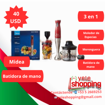 Batidora de Mano 3 en 1 Midea