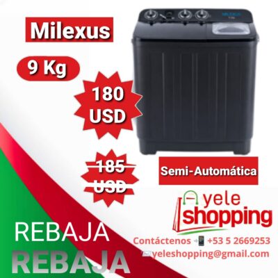 Lavadora Semi – Automática Miexus 9 Kg