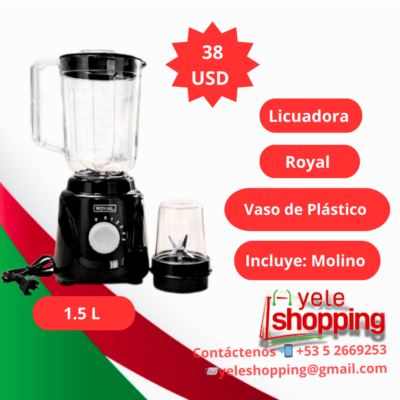 Licuadora 2 en 1 Royal 1.5L