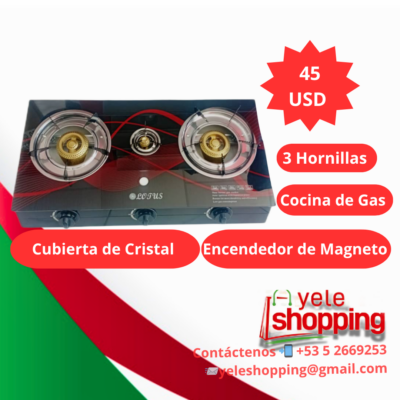 Cocina de Gas Lotus 3 hornillas