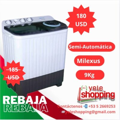 Lavadora Semi Automática Milexus 9 kg