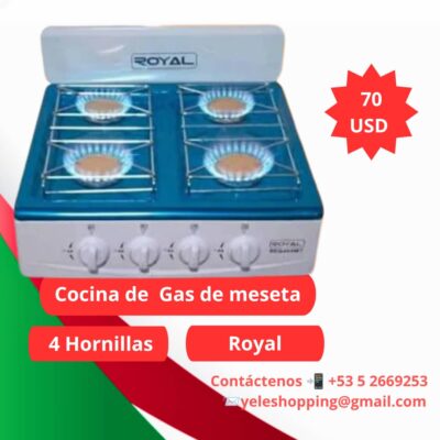 Cocina de gas de meseta 4 hornillas