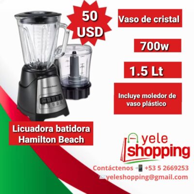 Licuadora Hamilton Beach 2 en 1 con moledor