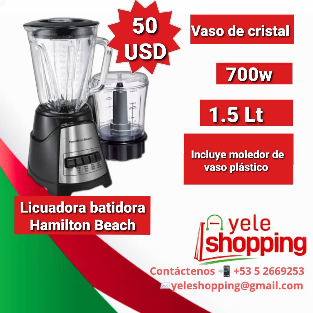 Licuadora Hamilton Beach 2 en 1 con moledor