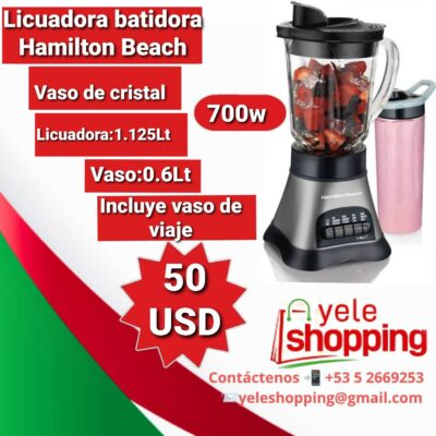 Licuadora Hamilton Beach con vaso de viaje