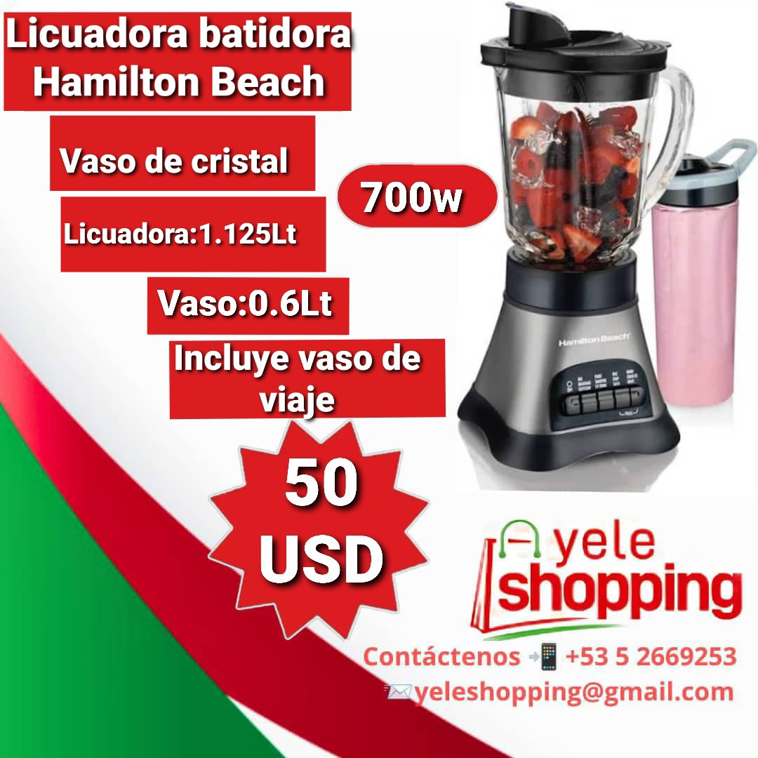 Licuadora Hamilton Beach con vaso de viaje