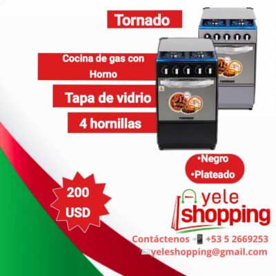 Cocina de gas con horno Tornado
