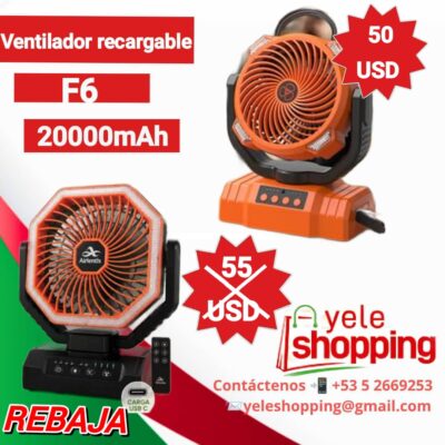 Ventiladores recargables F6
