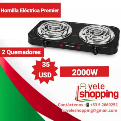 Hornilla Eléctrica Premier 2 Quemadores